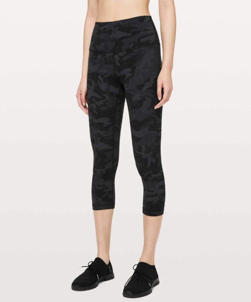 LULULEMON Align Crop 21" Legging Pants Incognito Camo Multi Grey Womens Size 6